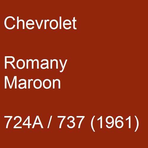 Chevrolet, Romany Maroon, 724A / 737 (1961).